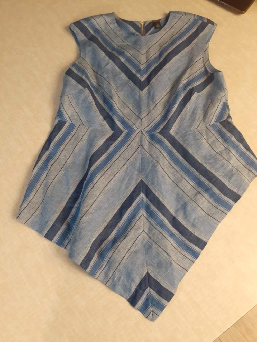 Black Label Striped Design 100% Linen Shirt